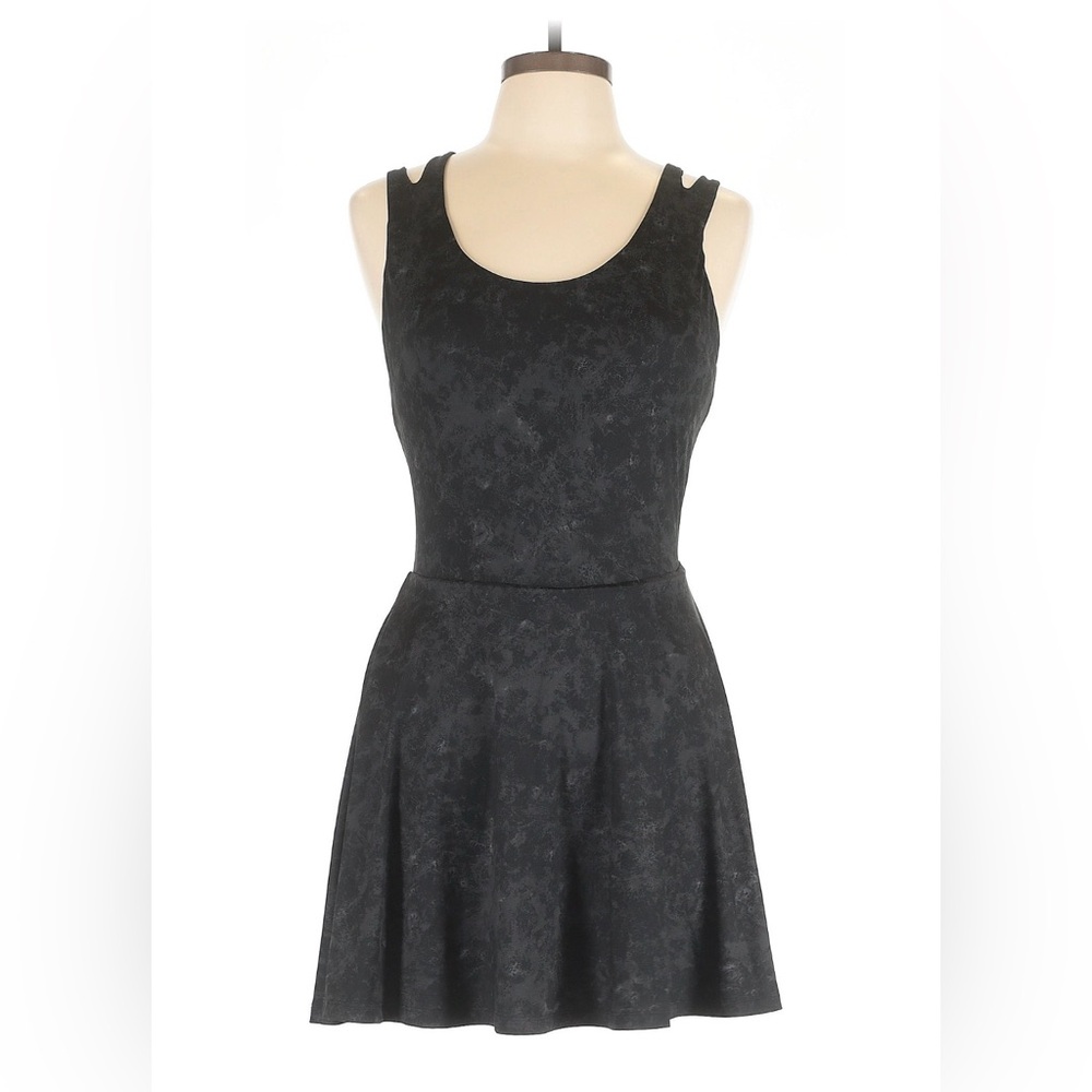 Fabletics Black Textured Midi Dress